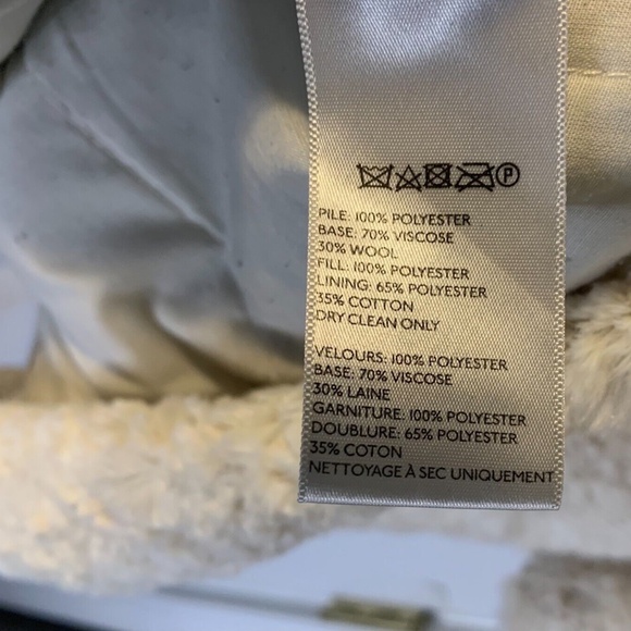 Urban Outfitters Anthropologie Medium 3/4 Sleeve Cream Teddy Coat Jacket FLUFFY! - Picture 5 of 6